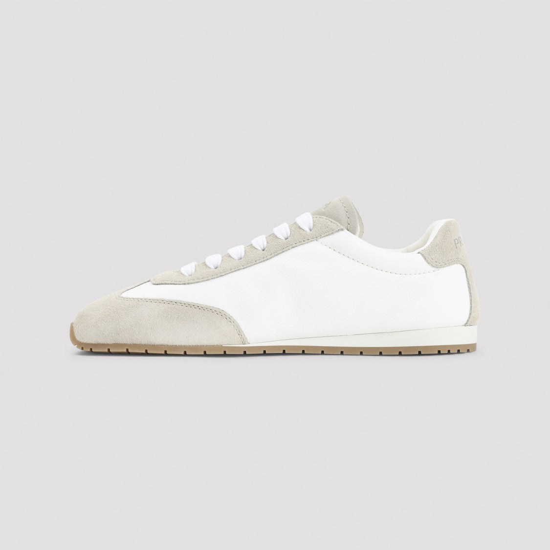 Prada Minimalist Low-Profile Sneakers With Suede Overlays