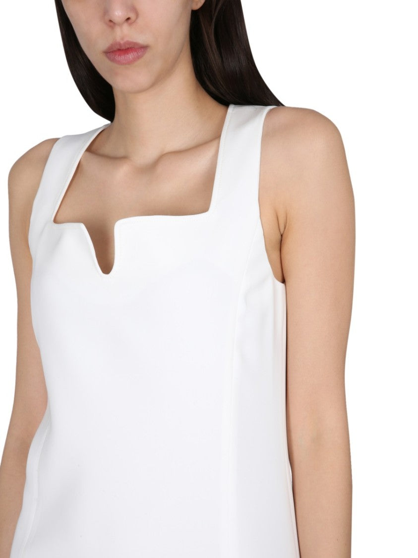 Boutique Moschino Fitted Mini Dress With Square Neckline