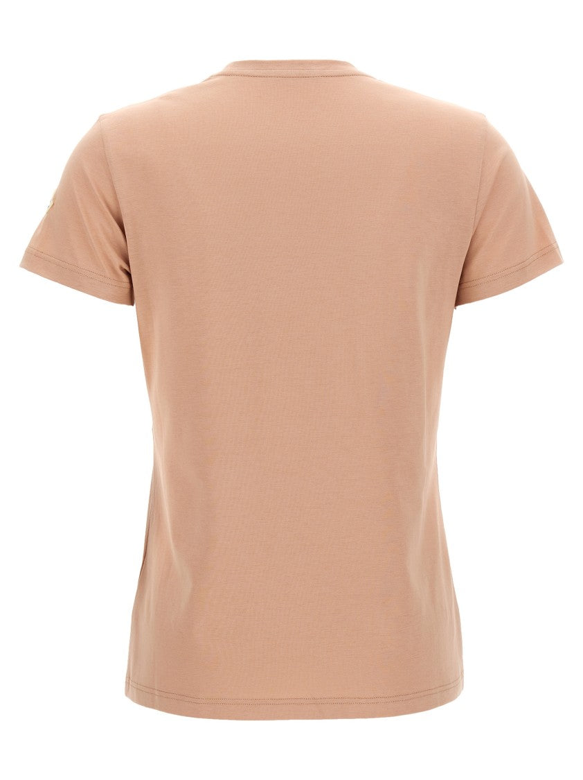 Moncler Cotton Jersey T-Shirt With Felt Logo Patch