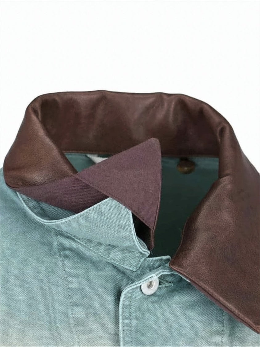 Auralee Faded Light Blue Cotton Auralee Jacket