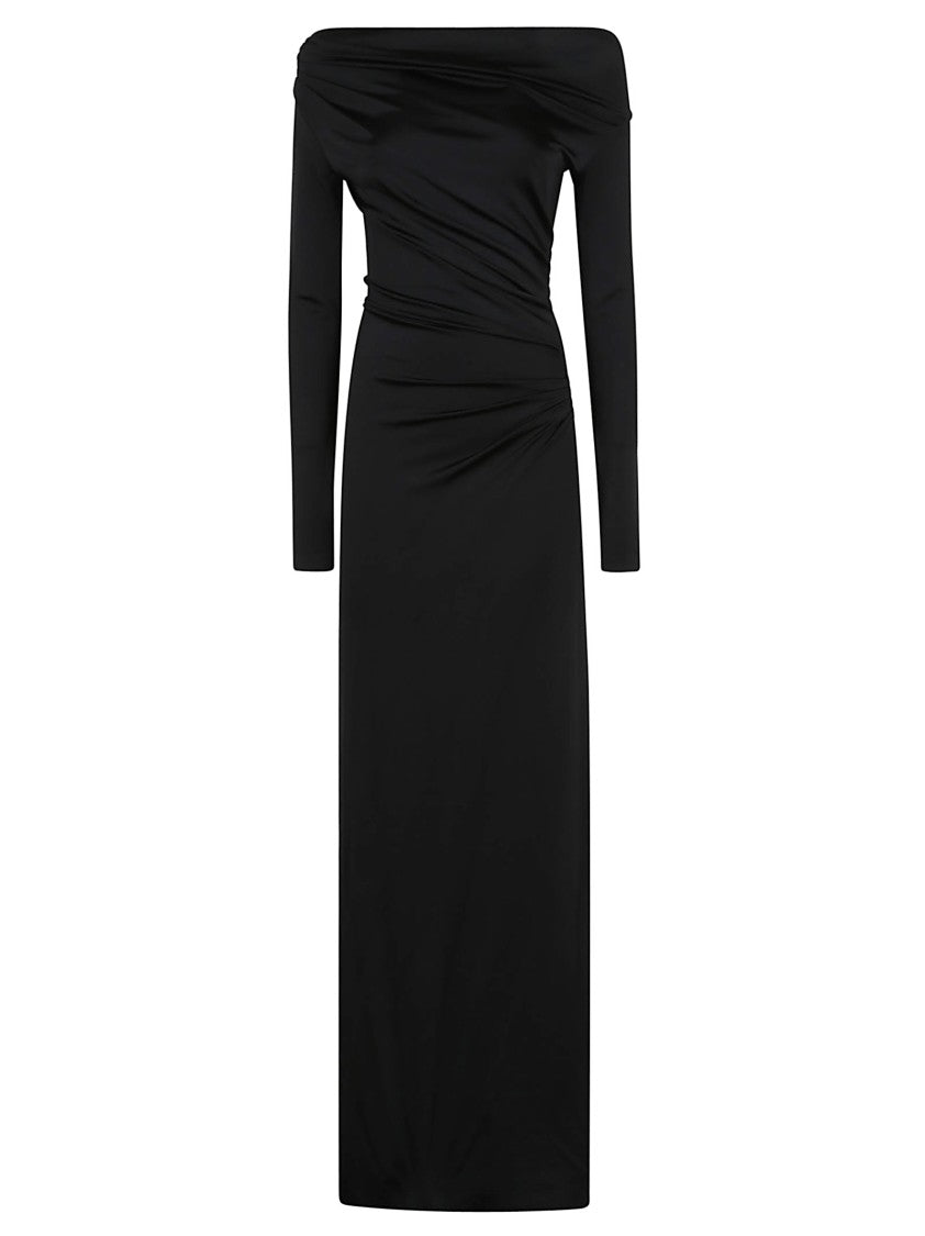 Victoria Beckham Off-Shoulder Draped Gown