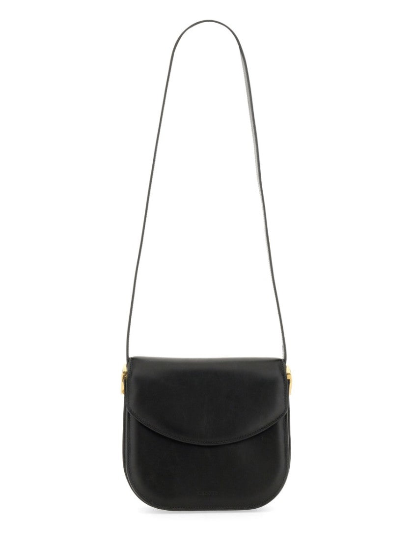 Jil Sander Leather Coin Shoulder Bag With Gold-Tone Clasp
