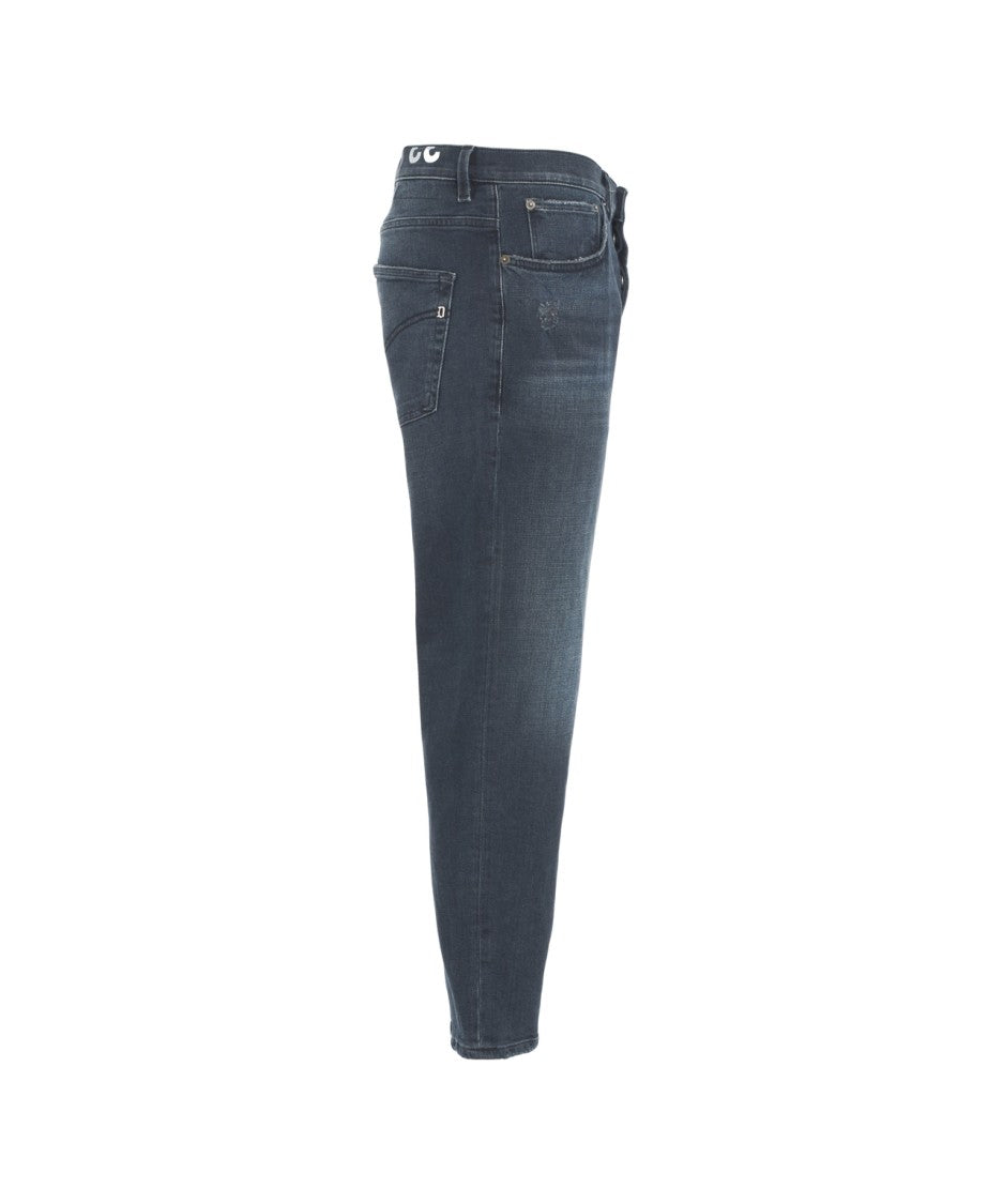 Dondup Straight-Leg Denim Jeans With Comfort Fit And Faded Wash