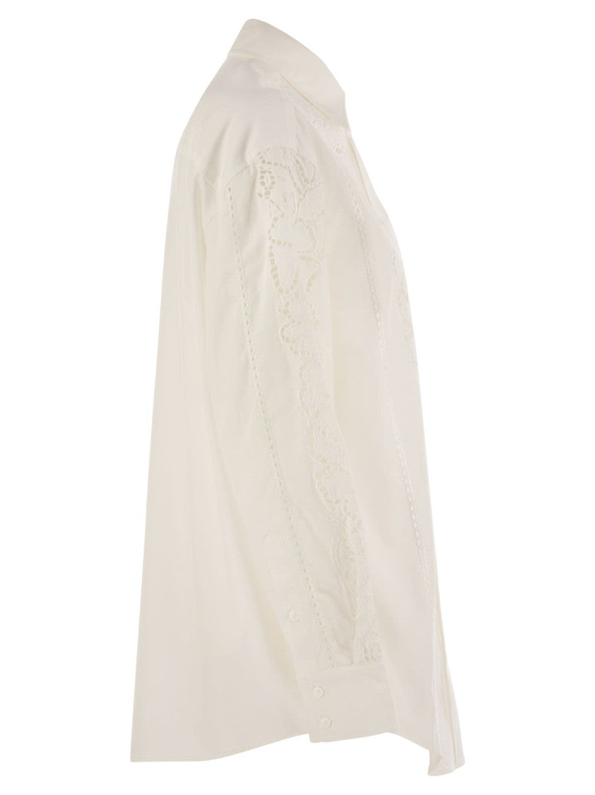 Max Mara Elmi - Embroidered Soft Poplin Shirt