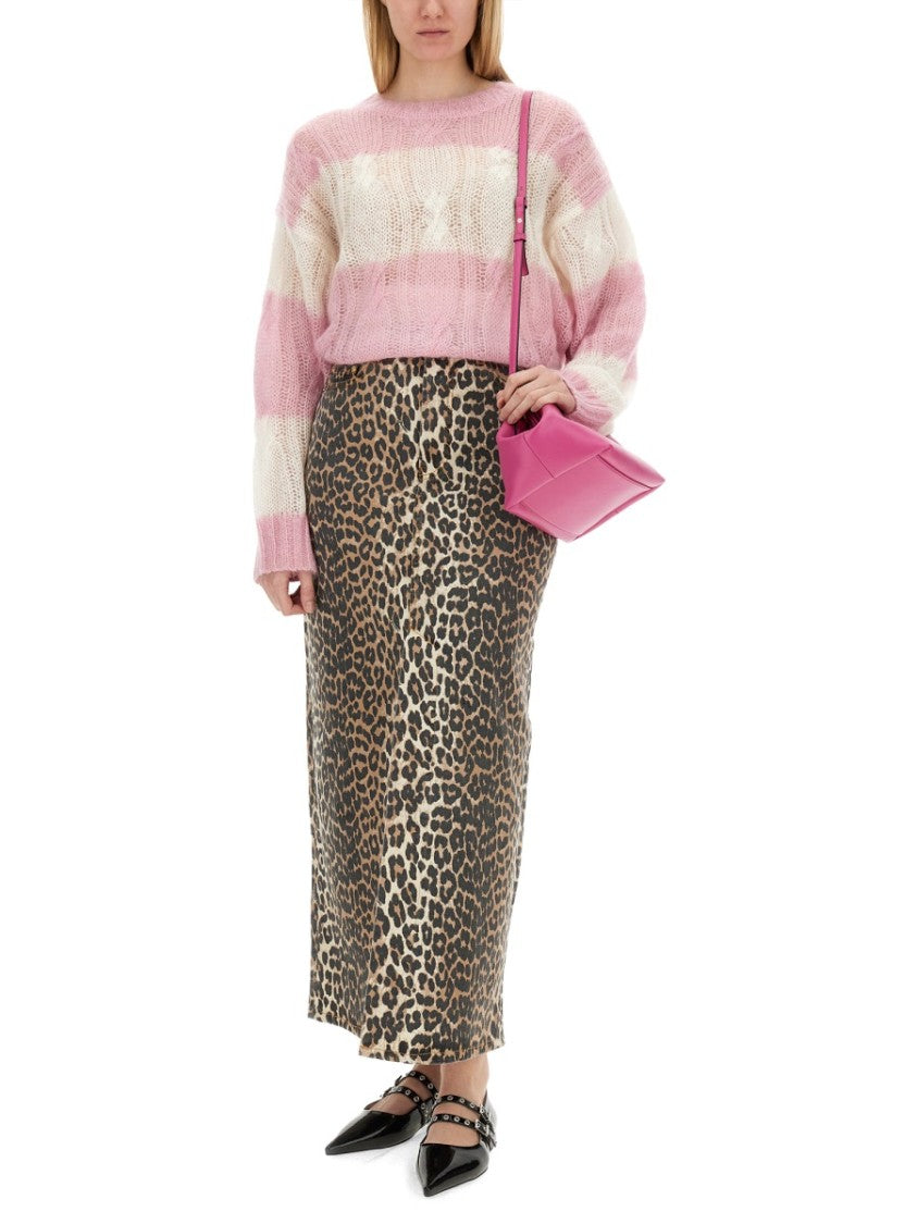 Ganni Skirt With Maxi Slit