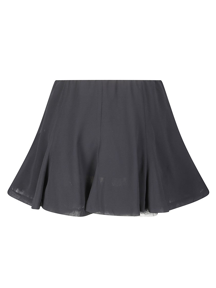 Avavav Tulle Mini Skirt With Layered Design And Fitted Waistband