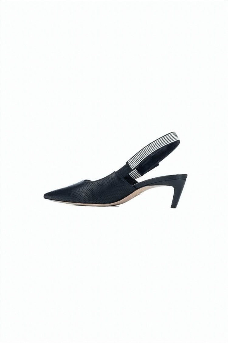 Christian Dior Perforated Leather Pump With Slingback Strap