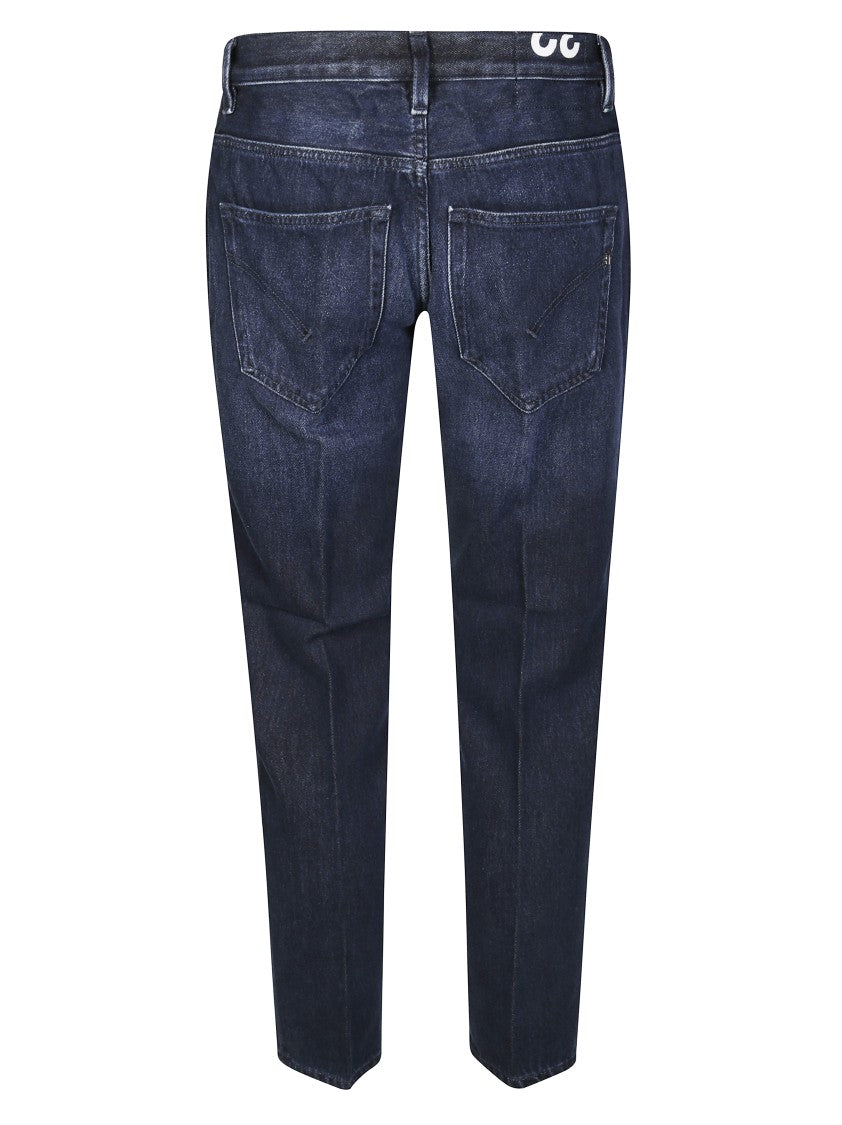 Dondup Dark Indigo Denim Jeans With Classic Five-Pocket Design