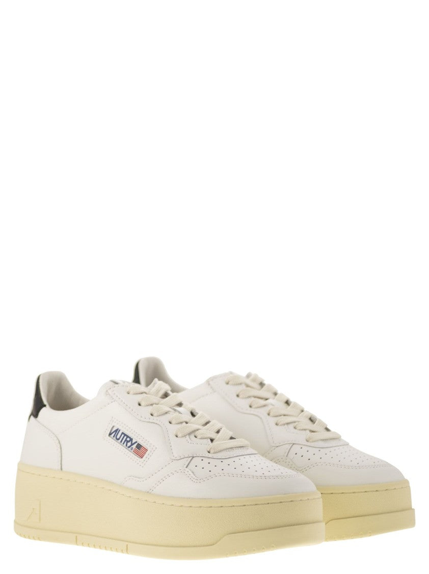 Autry Medalist Platform - Leather Trainers