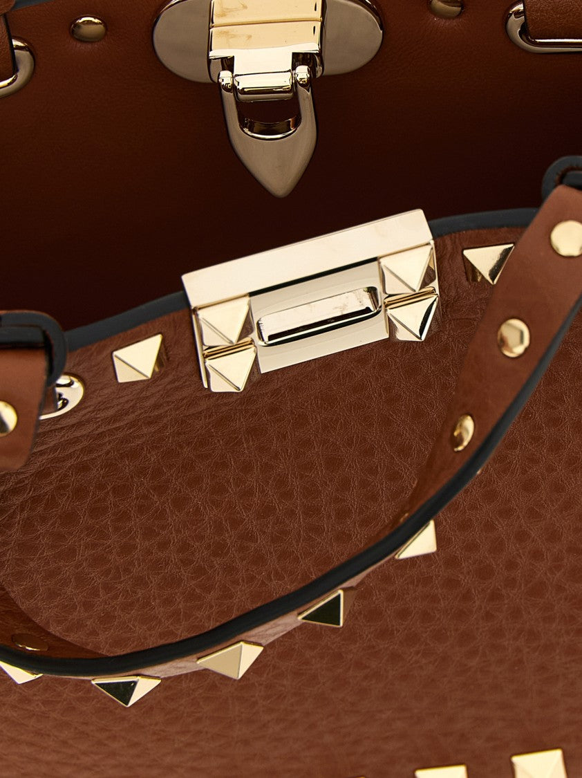 Valentino Garavani Brown Rockstud Handbag