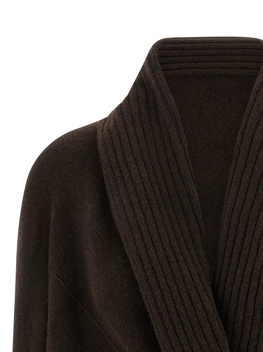 Alberta Ferretti Merino Silk Cashmere Blend Cardigan