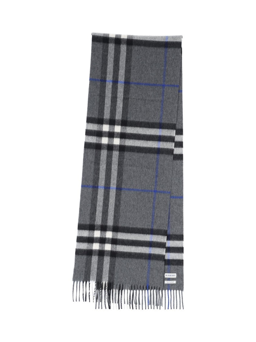 Burberry "Check" Scarf – Dark Gray