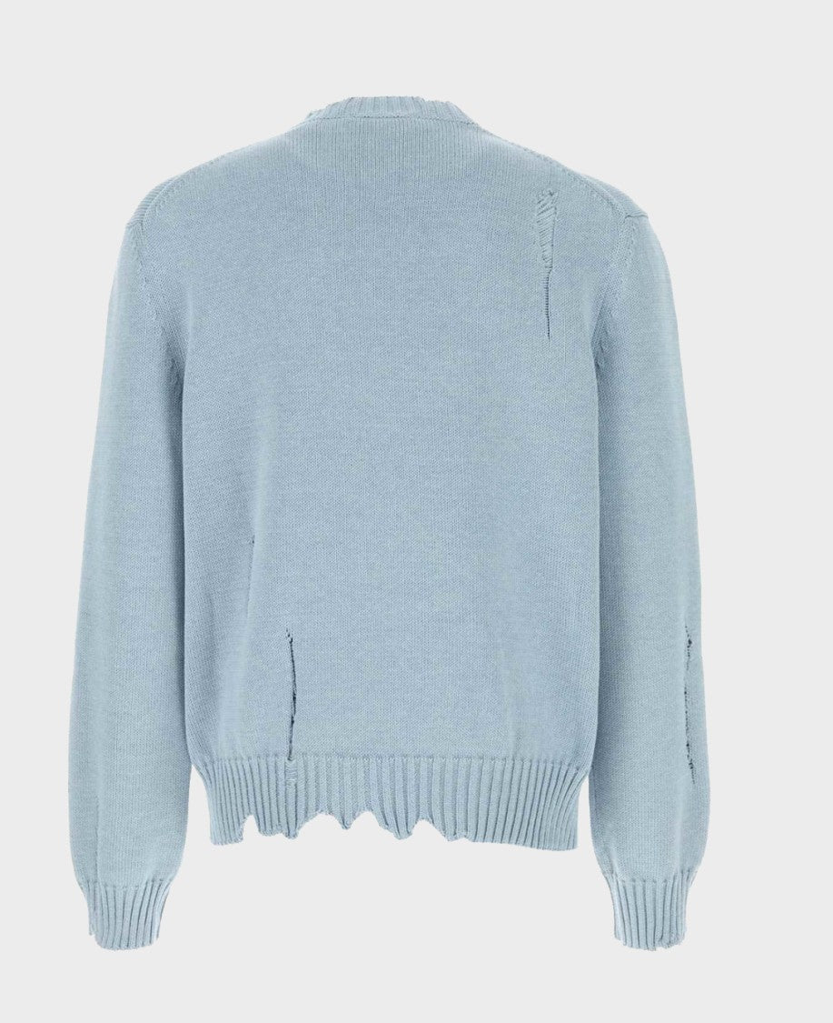 Alexander Mcqueen Distressed Graphic Knit Sweater