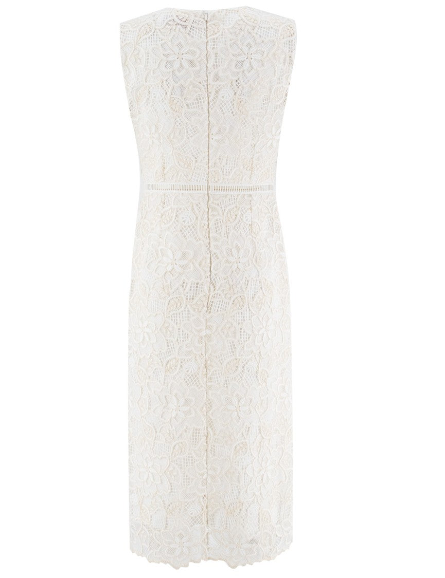 Ermanno Firenze Floral Macramé Lace Dress