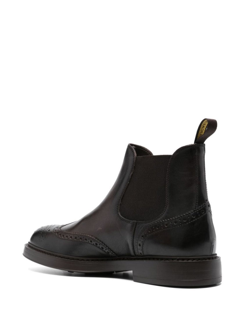 Doucal's Perforated Embellished Boots