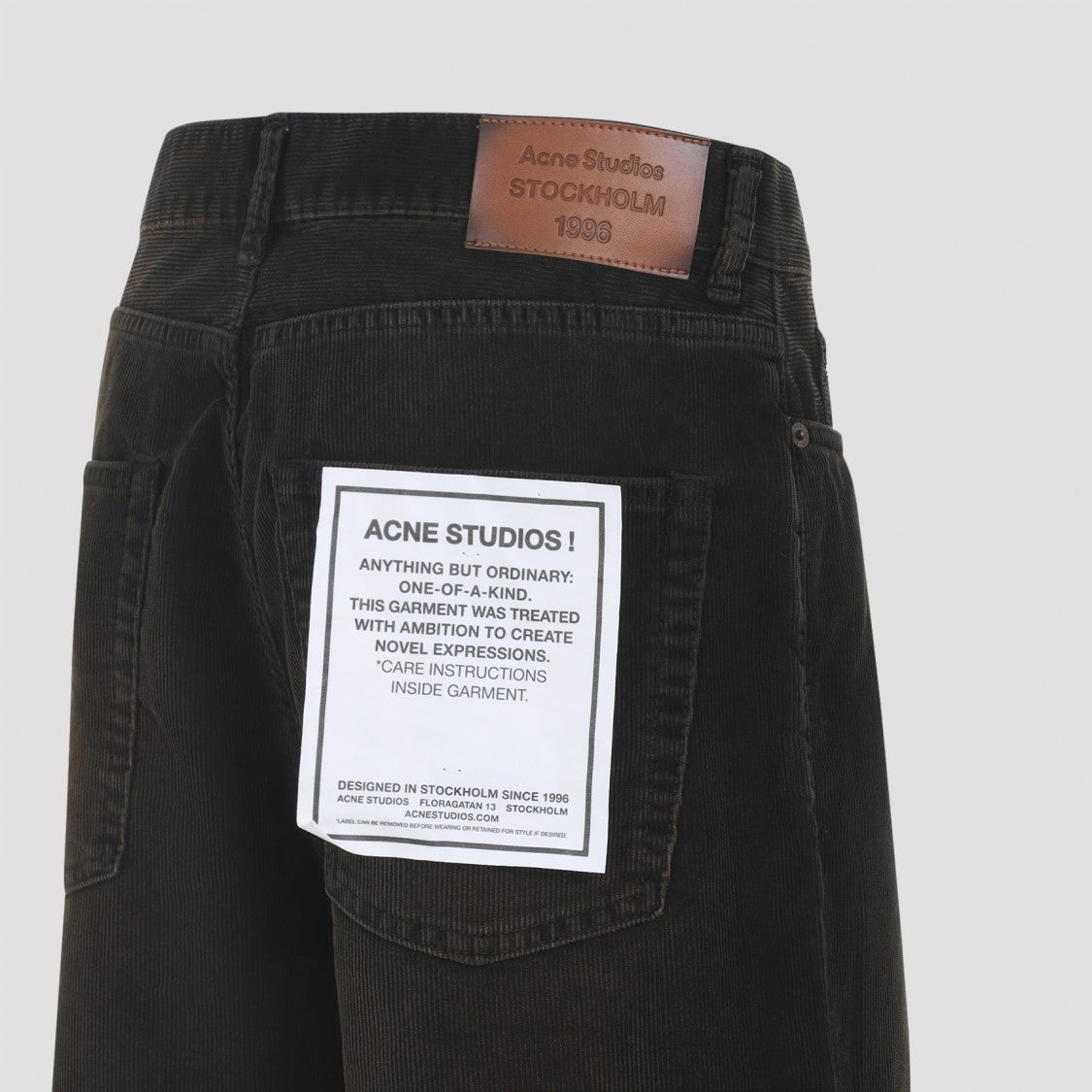 Acne Studios High-Waisted Wide-Leg Pants With Five-Pocket Design