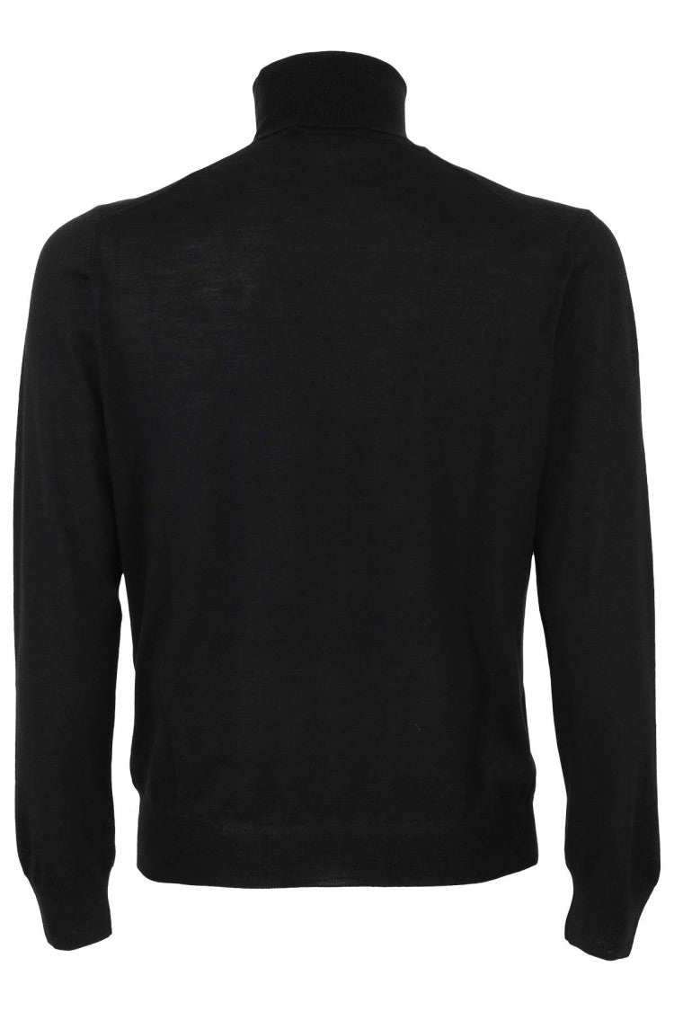 Tagliatore Blue Wool-Silk Sweater