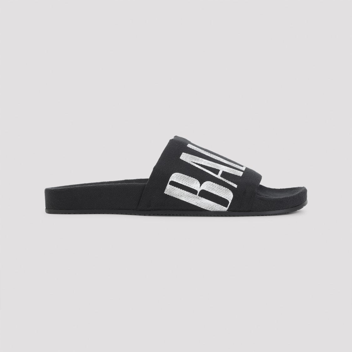 Balenciaga Furry Black Cotton Sandals