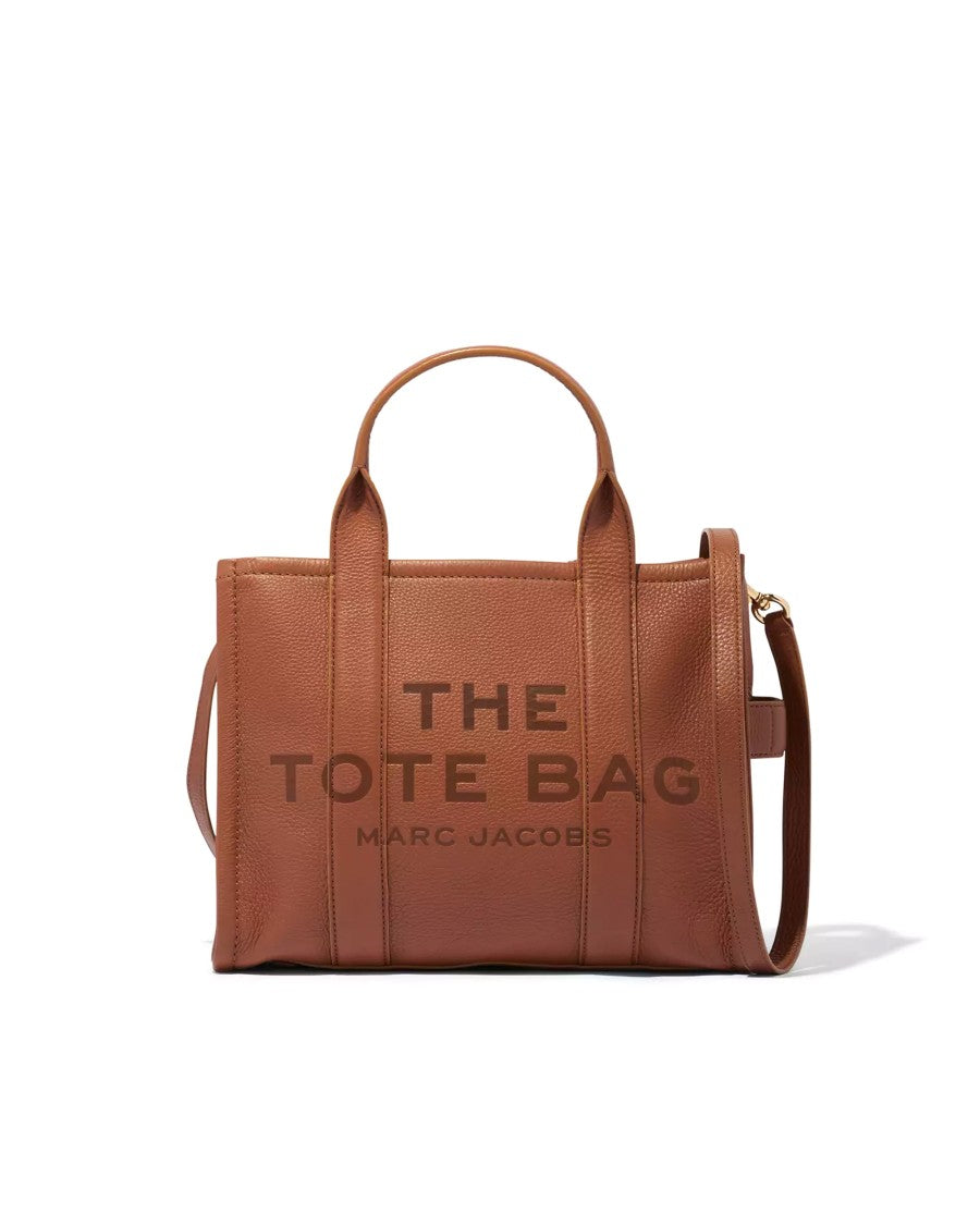 Marc Jacobs The Leather Medium Tote Bag In Argan Oil
