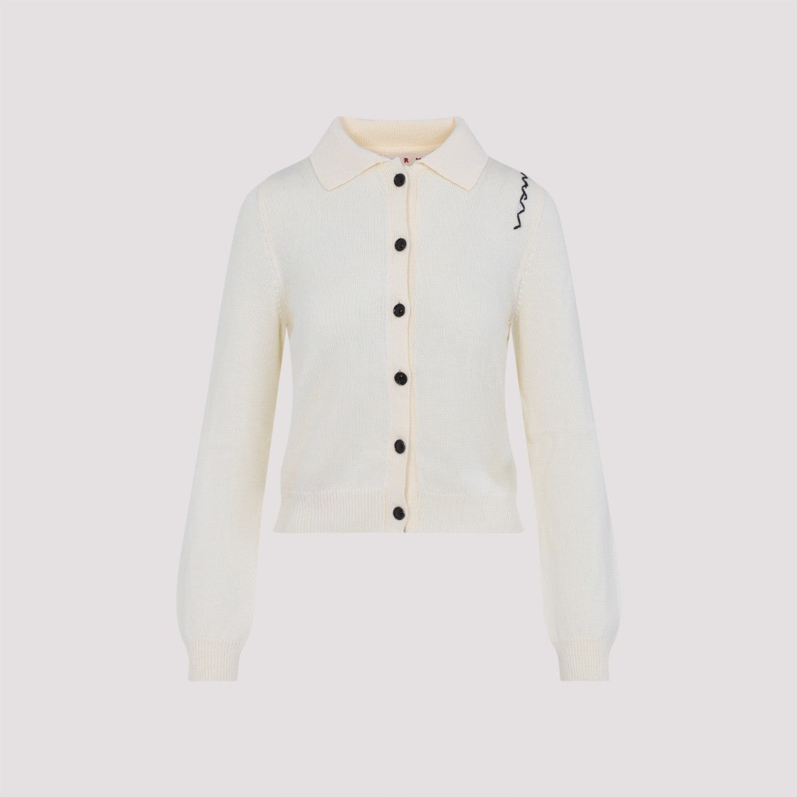 Marni White Cotton Cardigan