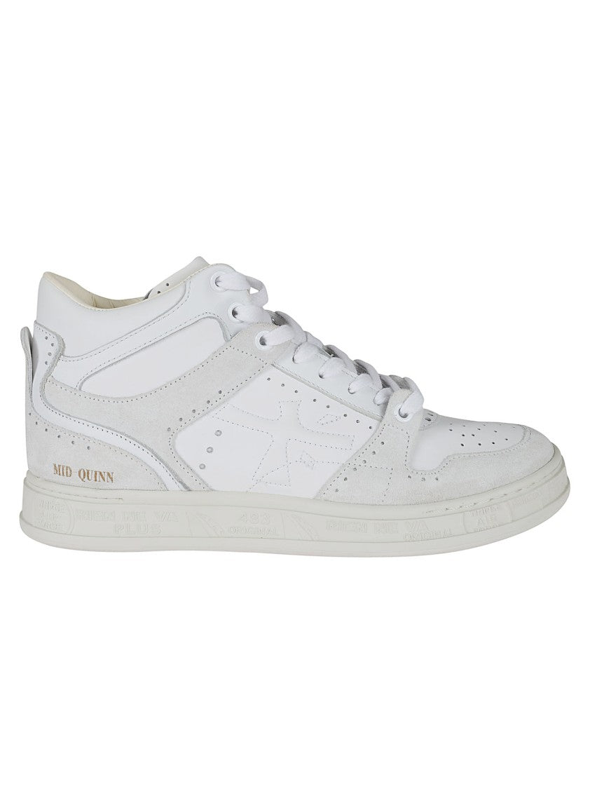 Premiata Leather Upper Sneaker With Suede Details