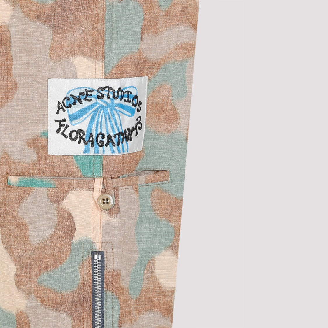 Acne Studios Orange Green Cotton Pants
