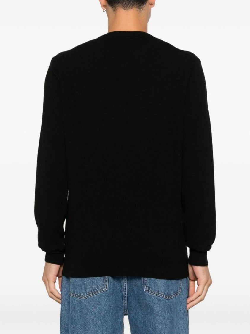 Mc2 Saint Barth Crew Neck Black Sweater