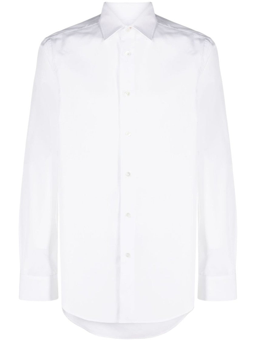 Paul Smith Slim Fit White Shirt With Artist Stripe Detailing