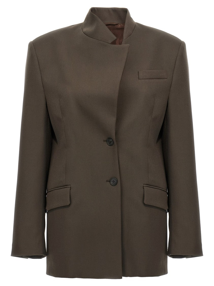 The Attico Maxi Shoulder Strap Blazer