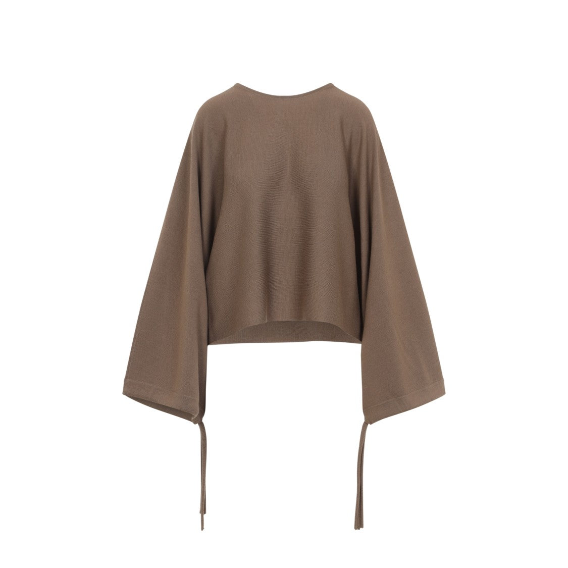 Max Mara Relaxed Fit Brown Virgin Wool Sweater