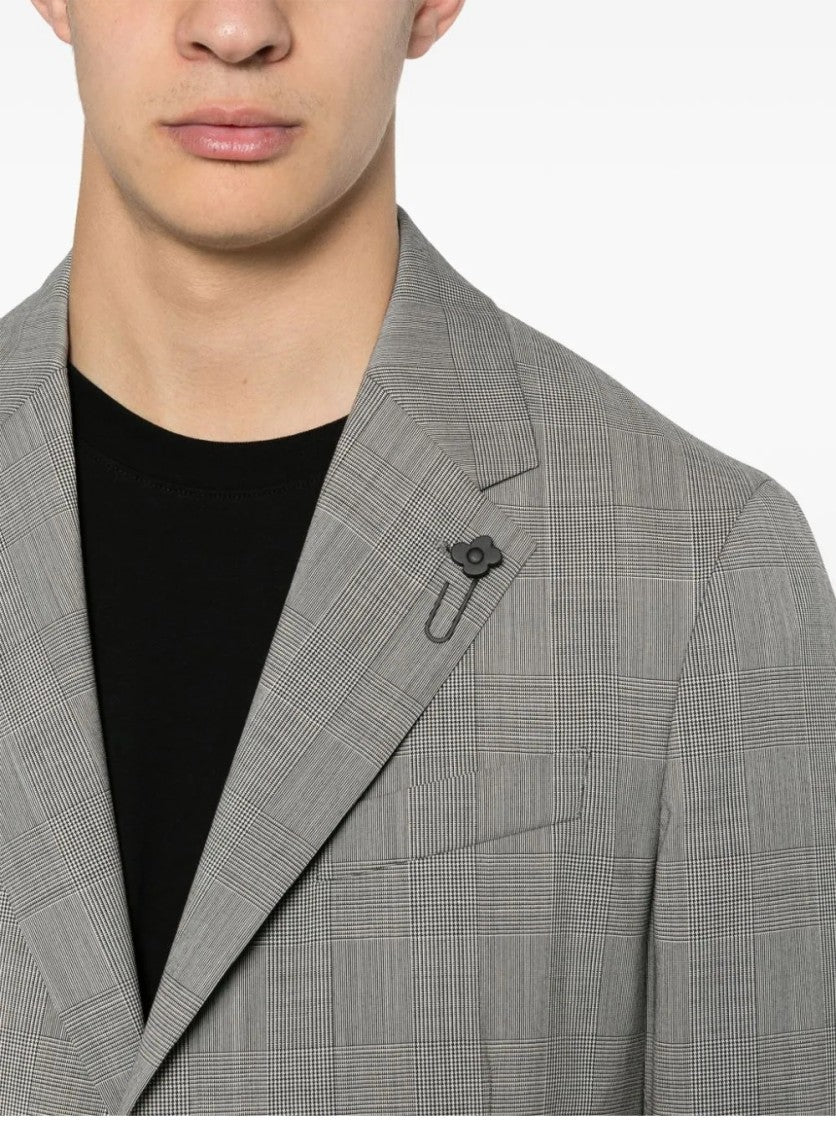 Lardini Tailored Suit With Subtle Check Pattern