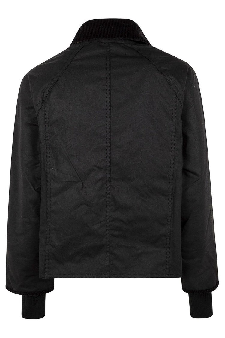 Barbour Structured Waxed Cotton Cropped Jacket