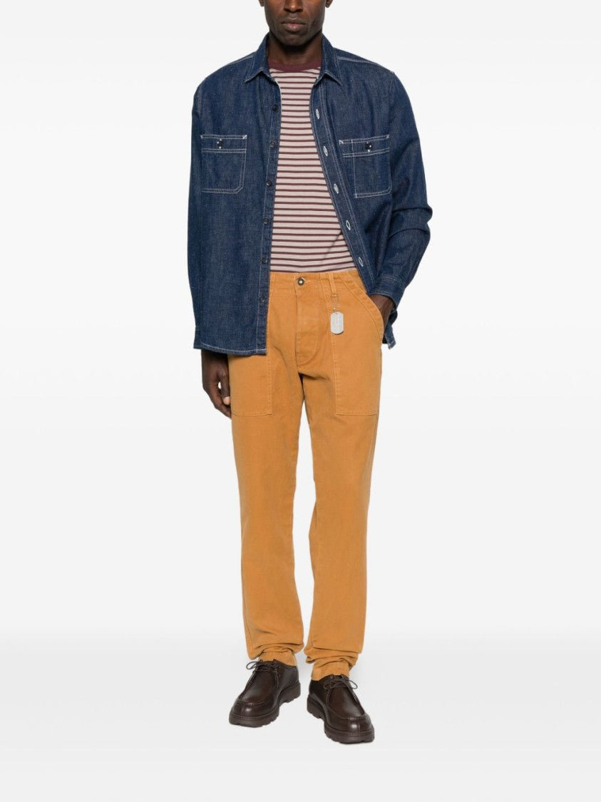 Chesapeake's Relaxed Fit Brown Trousers With Functional Pockets