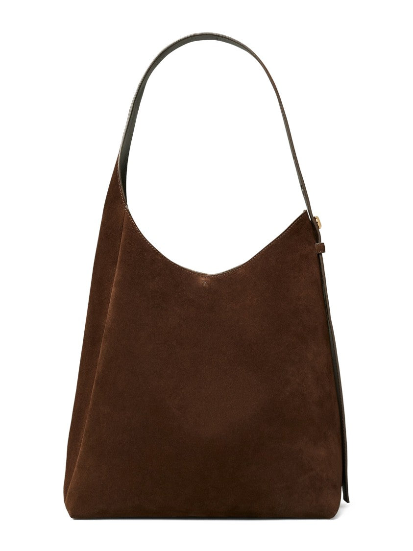 Tory Burch Soft Suede Hobo Bag With Slouchy Crescent Shape