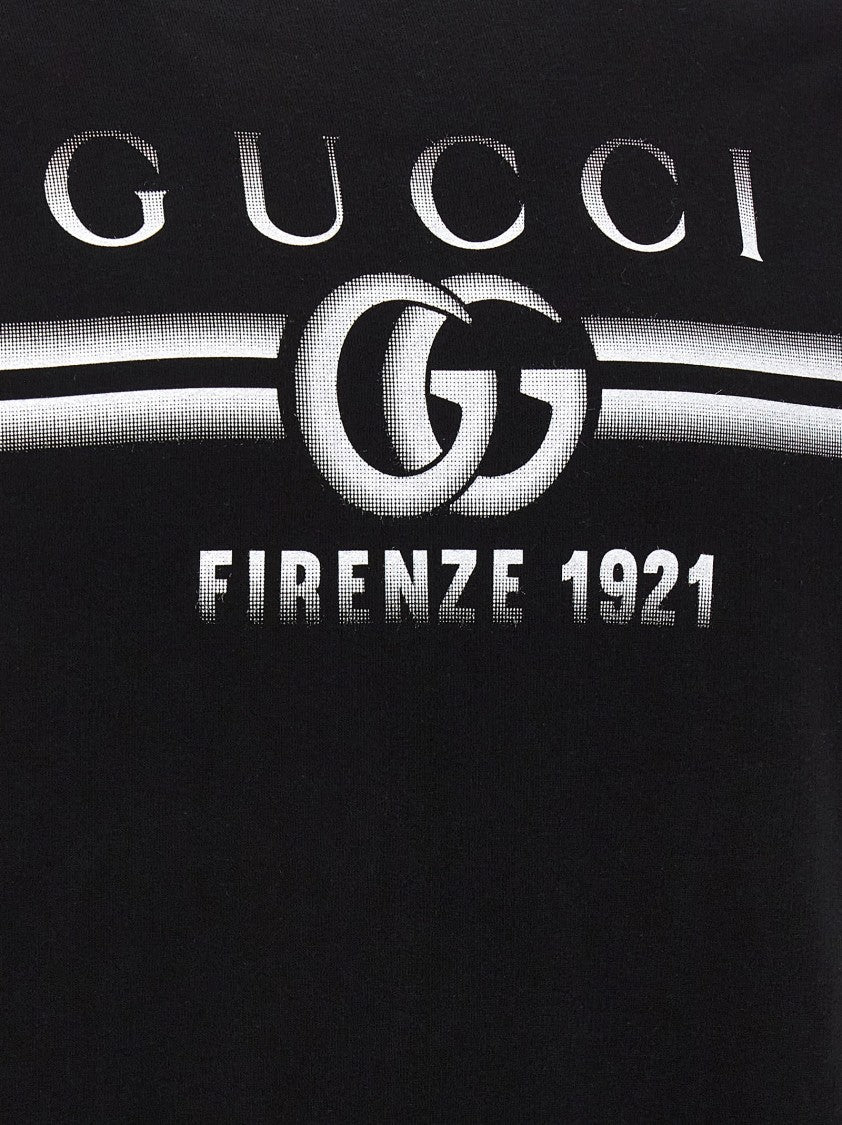 Gucci Brushed Cotton Logo Print Sweatshirt