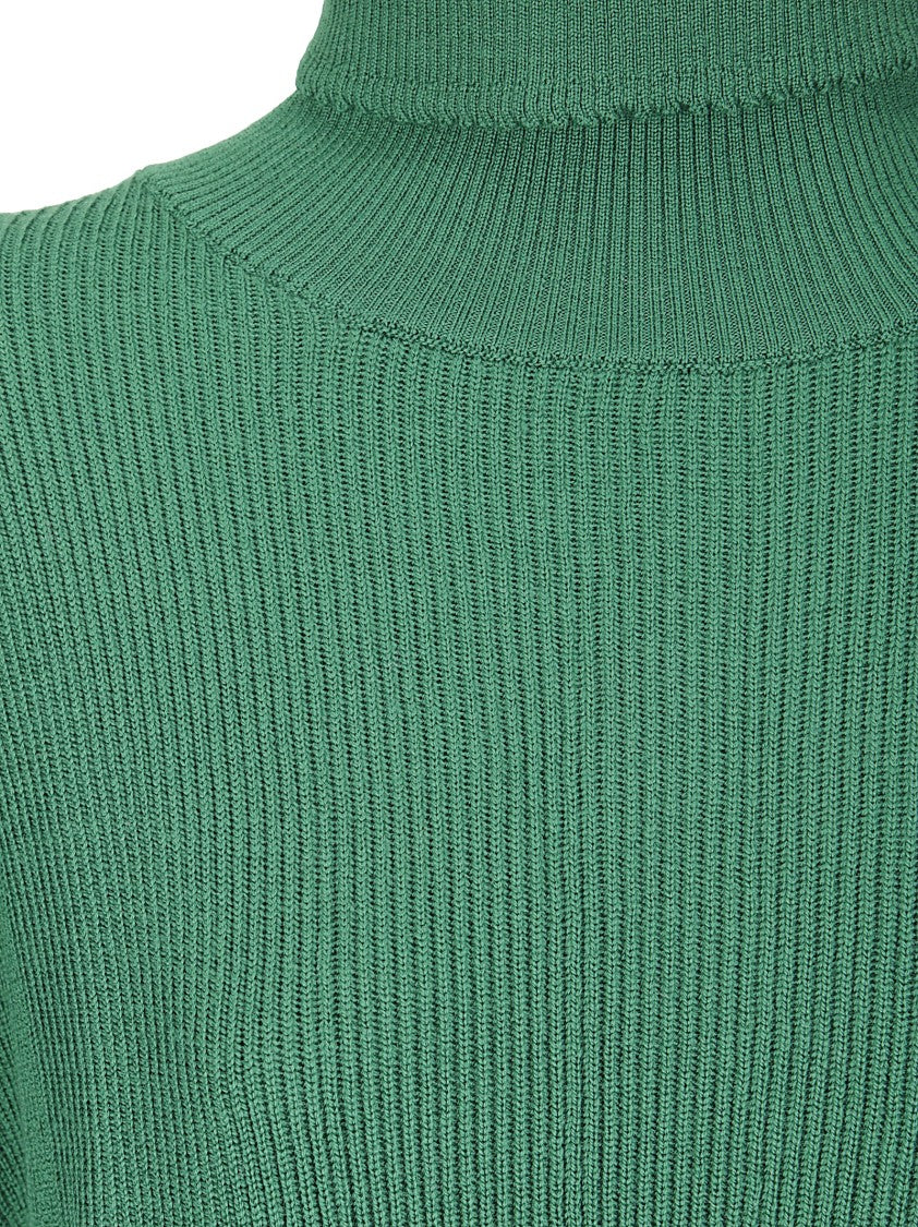 Archiviob Ribbed Merino Wool Turtleneck With High Neckline