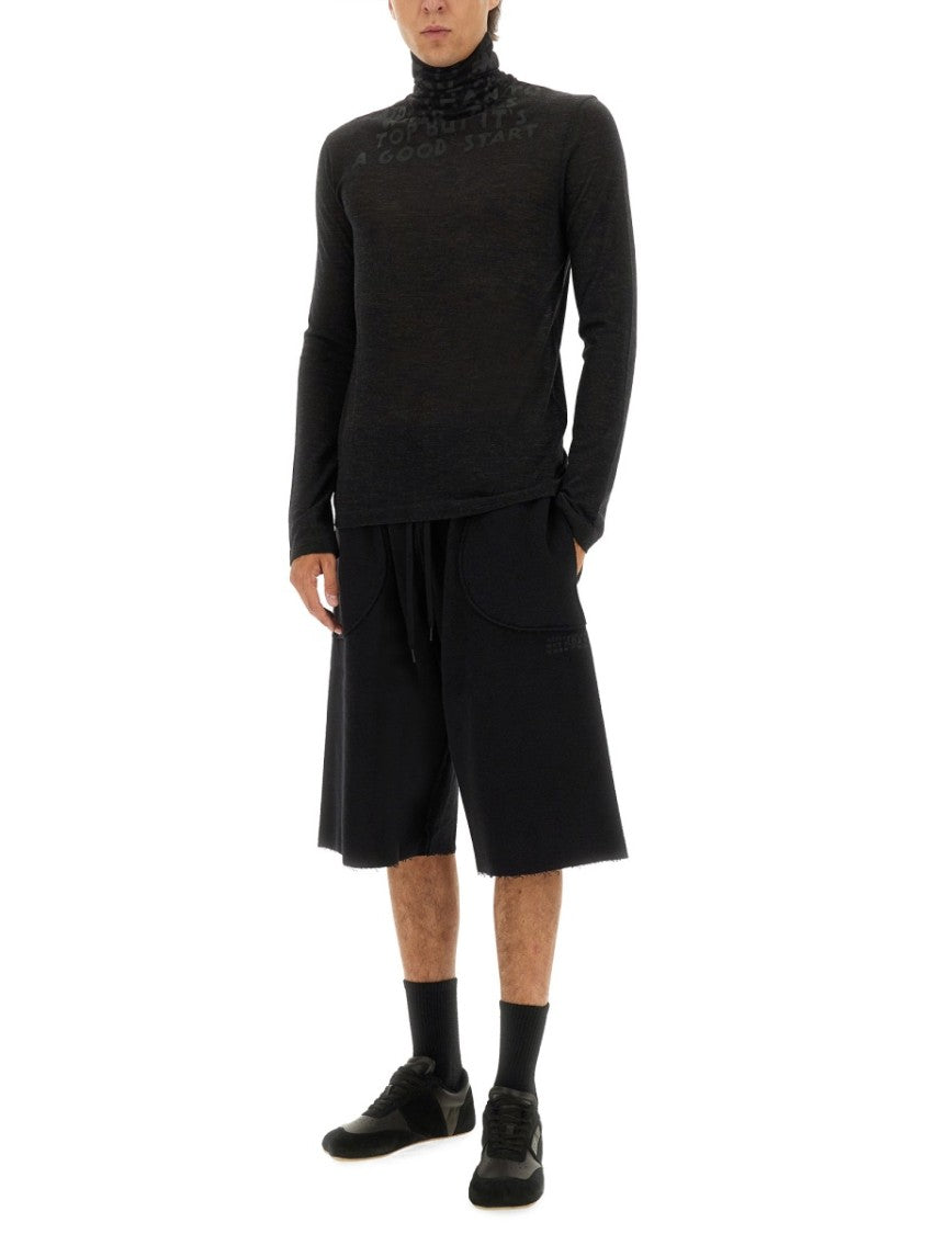 Mm6 By Maison Margiela Slim-Fit Turtleneck Sweater In Textured Wool