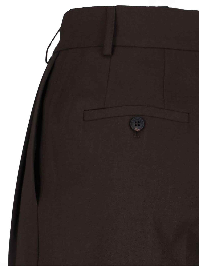 The Frankie Shop Straight-Leg Trousers With Medium Rise And Pleated Front