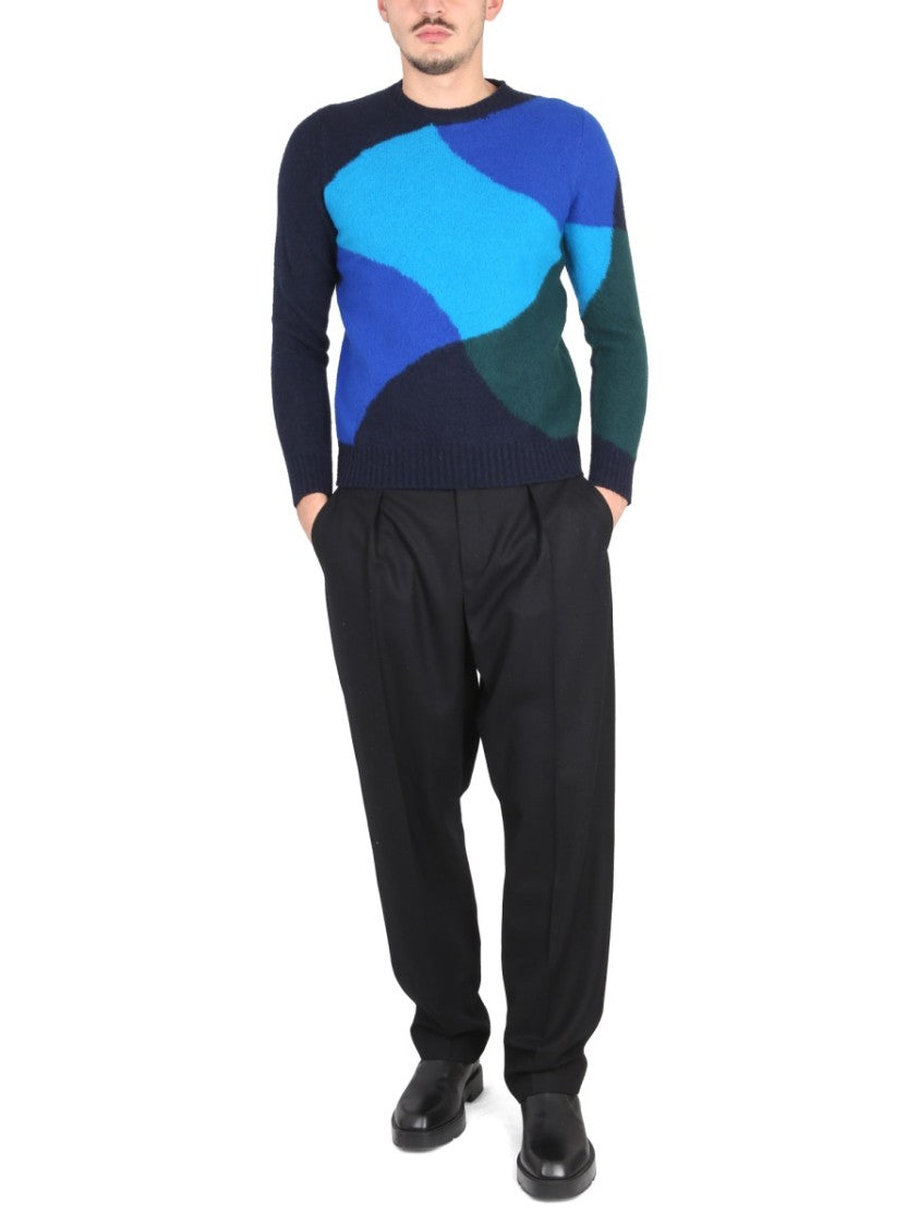 Drumohr Abstract Pattern Sweater With Crew Neckline