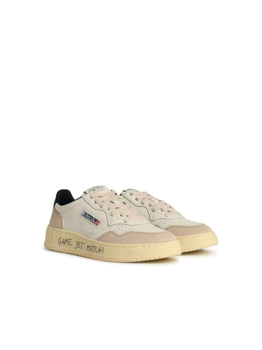 Autry Medialist' White Leather Sneakers