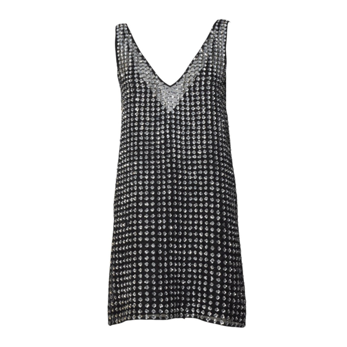Max Mara Silk Organza Mini Dress With Floral Sequins