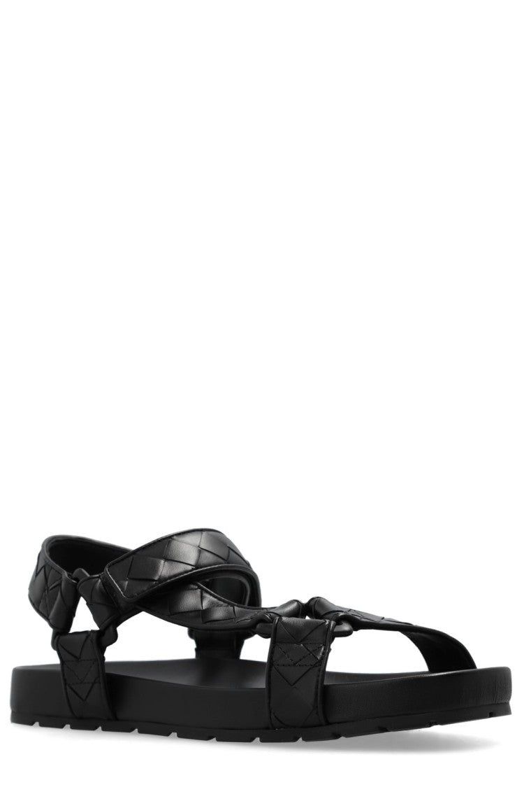 Bottega Veneta Open-Toe Brown Calfskin Sandal With Minimalist Design