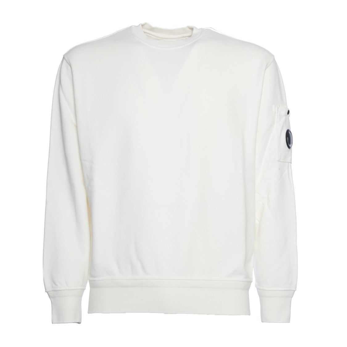 C.P. Company Cotton Diagonal Fleece Crew Neck Sweatshirt