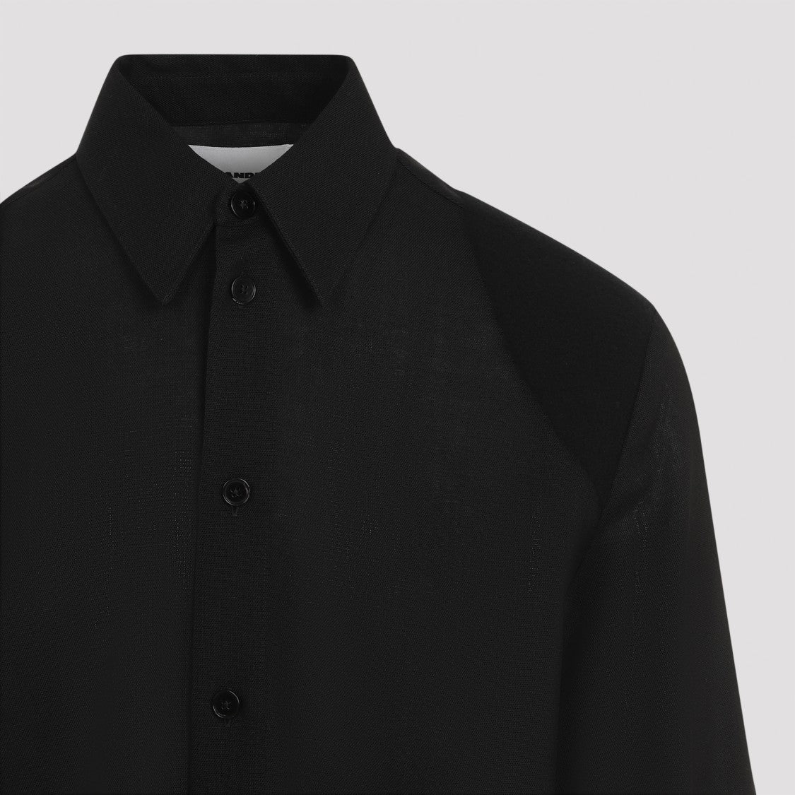 Jil Sander Black Wool Shirt