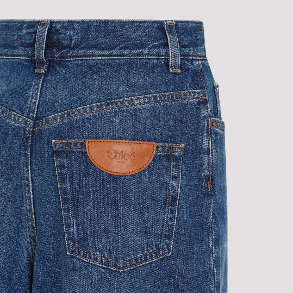 Chloé Night Blue High-Rise Wide-Leg Denim Jeans