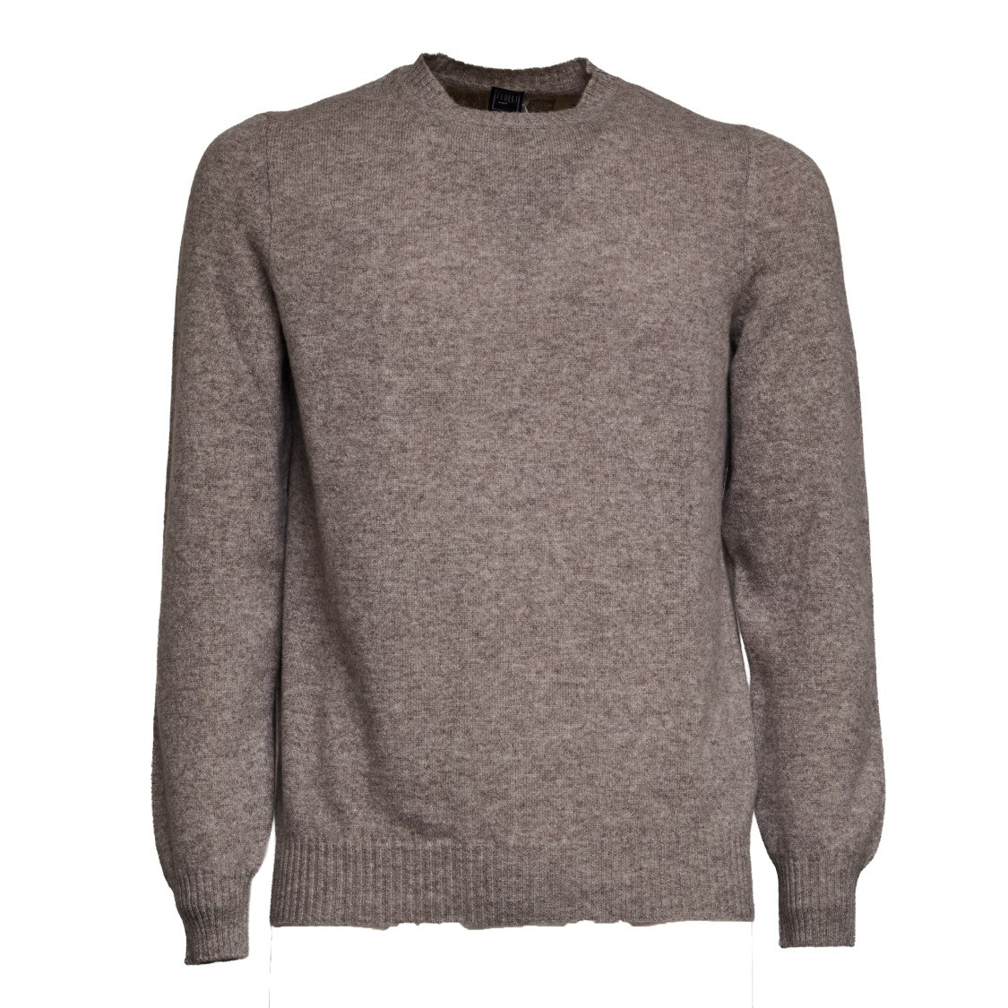 Fedeli Finely Knit Crew Neck Sweater In High-Quality Wool