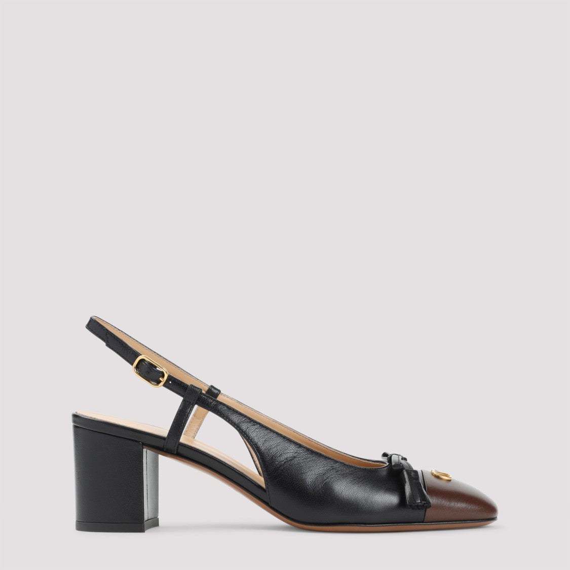 Valentino Garavani Black Leather Pumps With Heel
