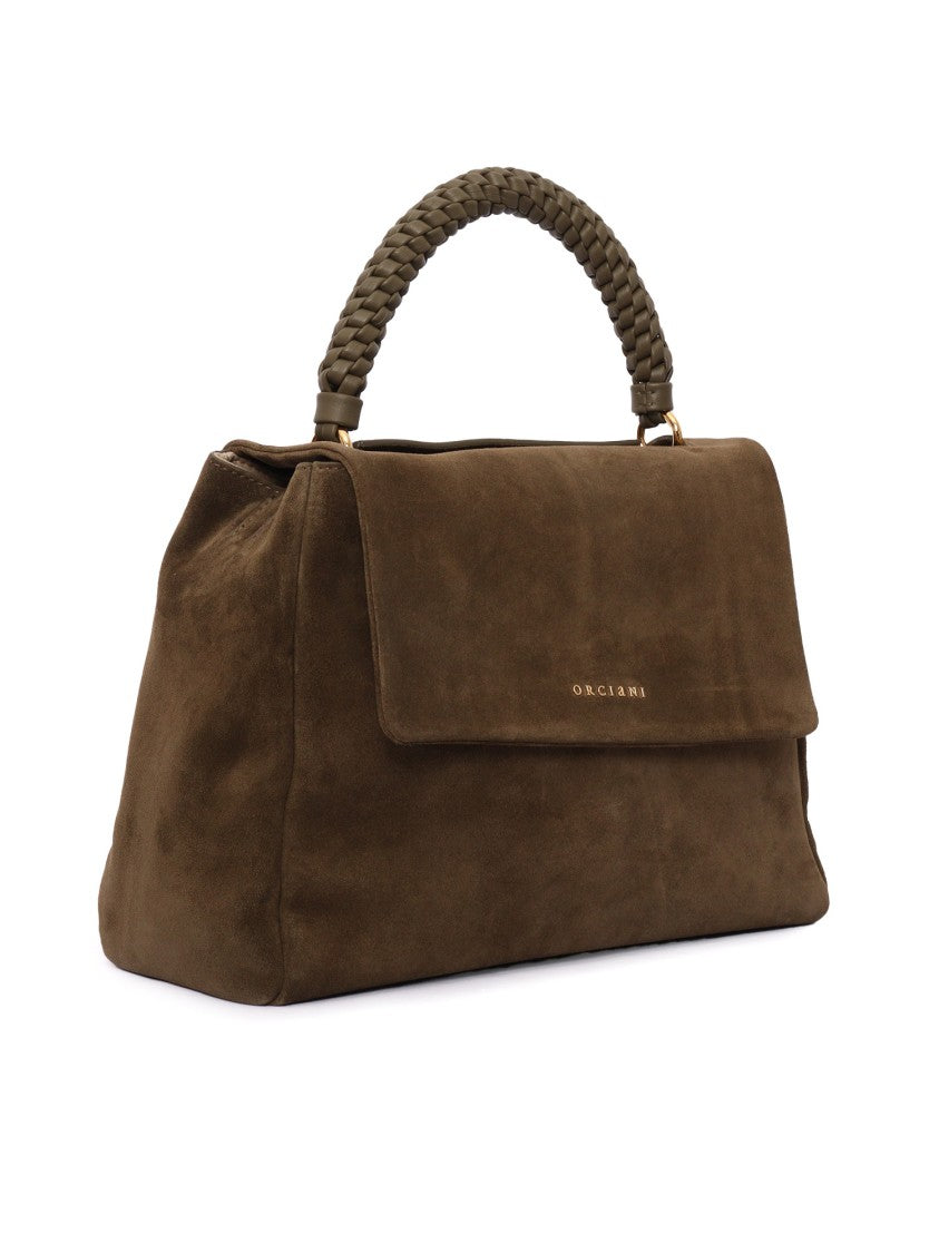 Claudio Orciani Structured Calf Leather Handbag With Top Handle