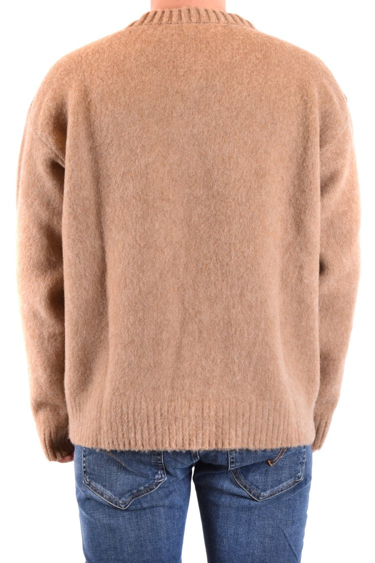 Paura Di Danilo Paura Relaxed Fit Round Neck Wool Sweater