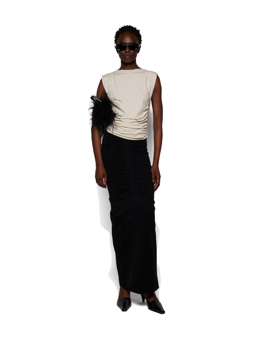 Alexander Wang Ruched Tank Top Cement